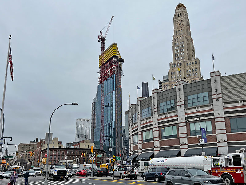 The first components of the development, the 505 State Street tower and the 350-seat Khalil Gibran International Academy (the city’s first public school building designed to Passive House standards) will be completed in 2024.