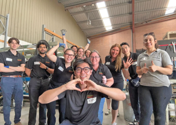 Employees in our Perth office volunteered at Dismantle, a youth development program that uses bicycle mechanics as a tool to empower young people.