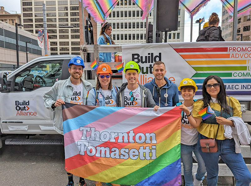 Employees from our San Francisco office marched with 100 industry colleagues in the 2023 Pride Parade.