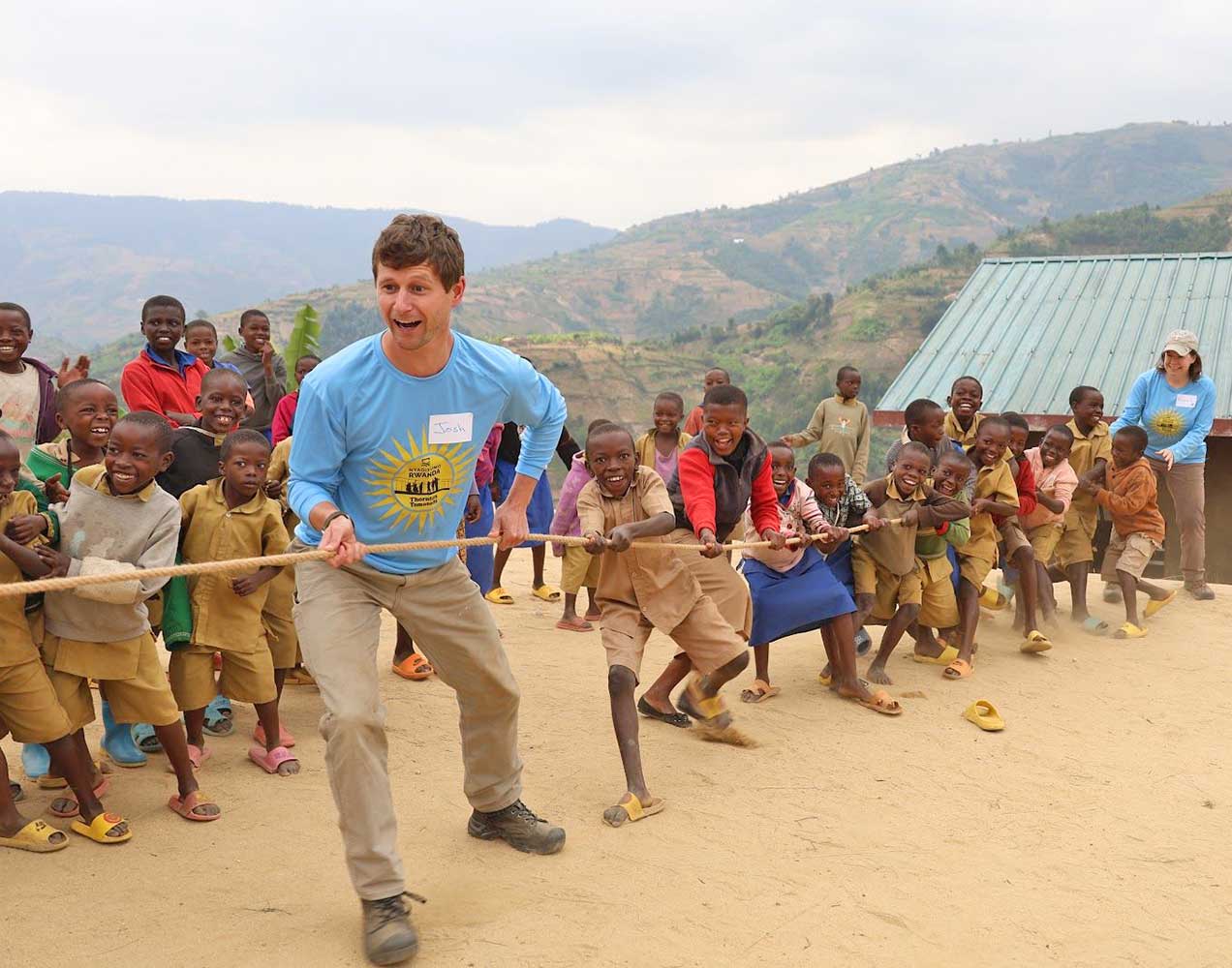 Like this tug-of-war game that our Bridges to Prosperity team in Rwanda played with schoolchildren, ESG (environmental, social and governance) strategy requires balance and leads to greater endurance.